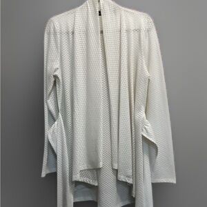 Neiman Marcus Textured White Robe or Beach Cover Up